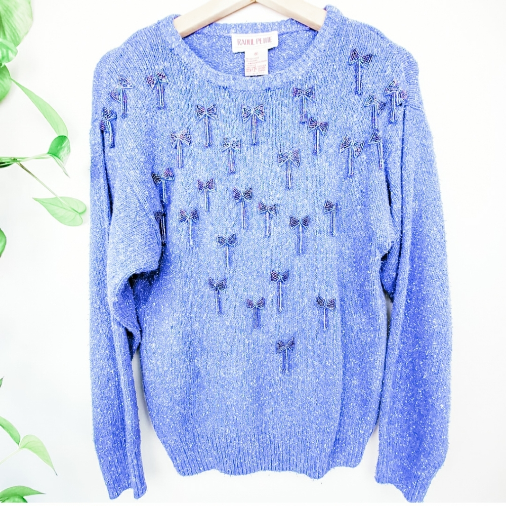 Raoul Silk & Angora Bow Bead Sweater